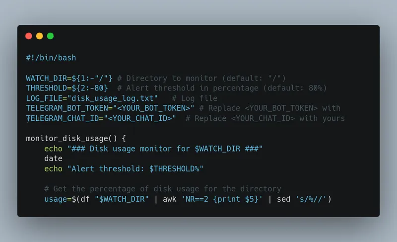 Disk Usage Monitor